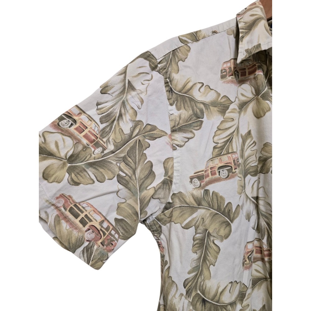Pendleton Hawaiian Camp Shirt Woodie Wagon Banana Leaf Cotton Mens Size Medium - Picture 5 of 6